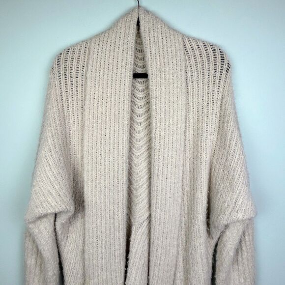 Sleeping on Snow Anthropologie Open Front Cardigan Sweater Merino Wool Alpaca M - Picture 4 of 15